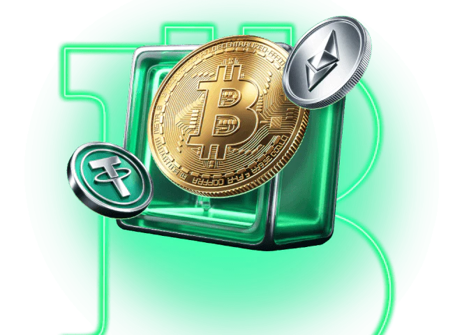 Cryptocurrency coins artwork